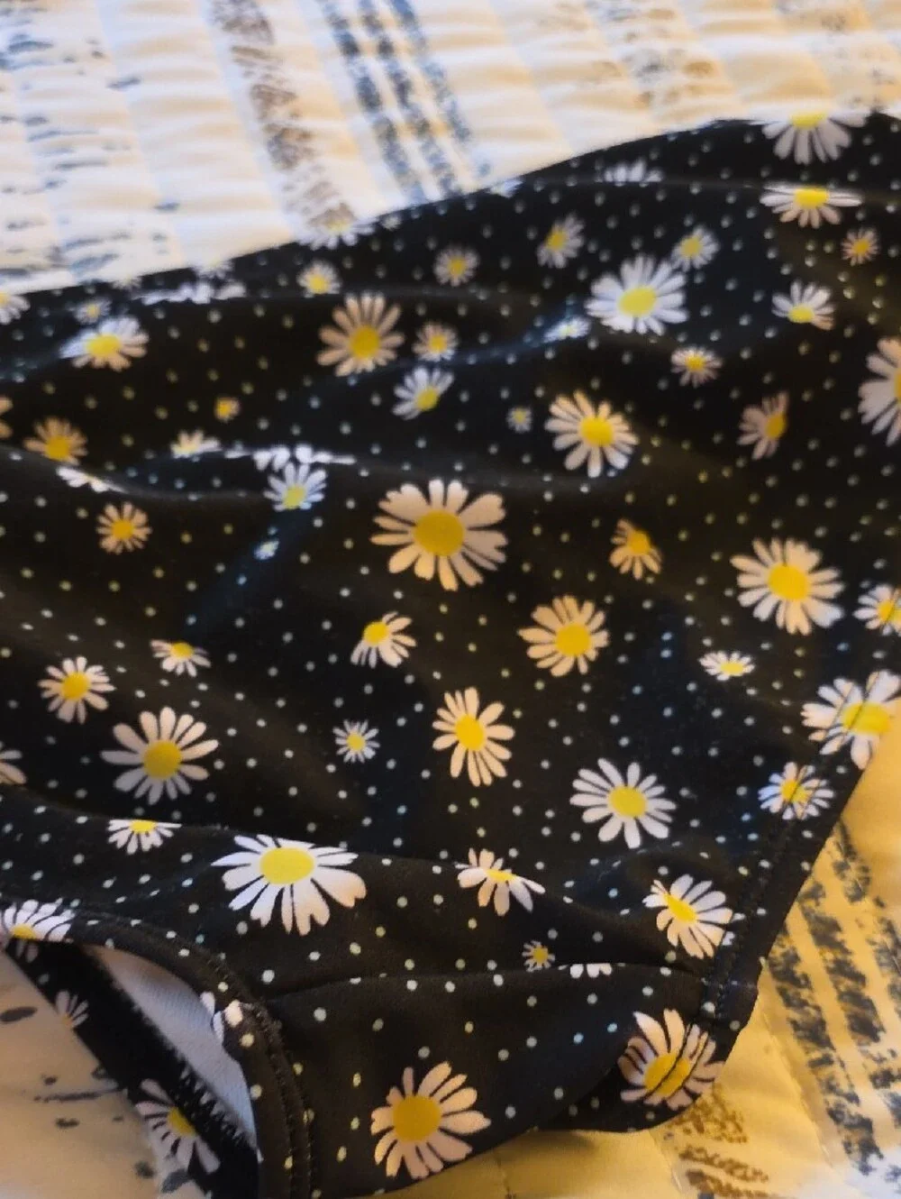 art class Black Daisy Print Two-Piece Swim Bikini